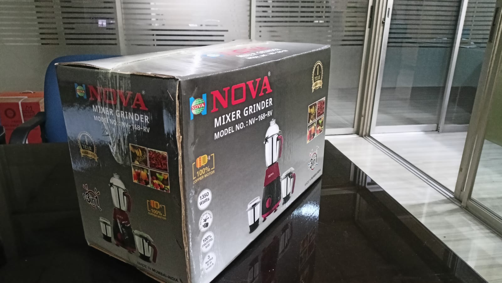 NOVA Mixer Grinder NV-168-RV ।। 1350W 3-in-1 Heavy Duty Blender