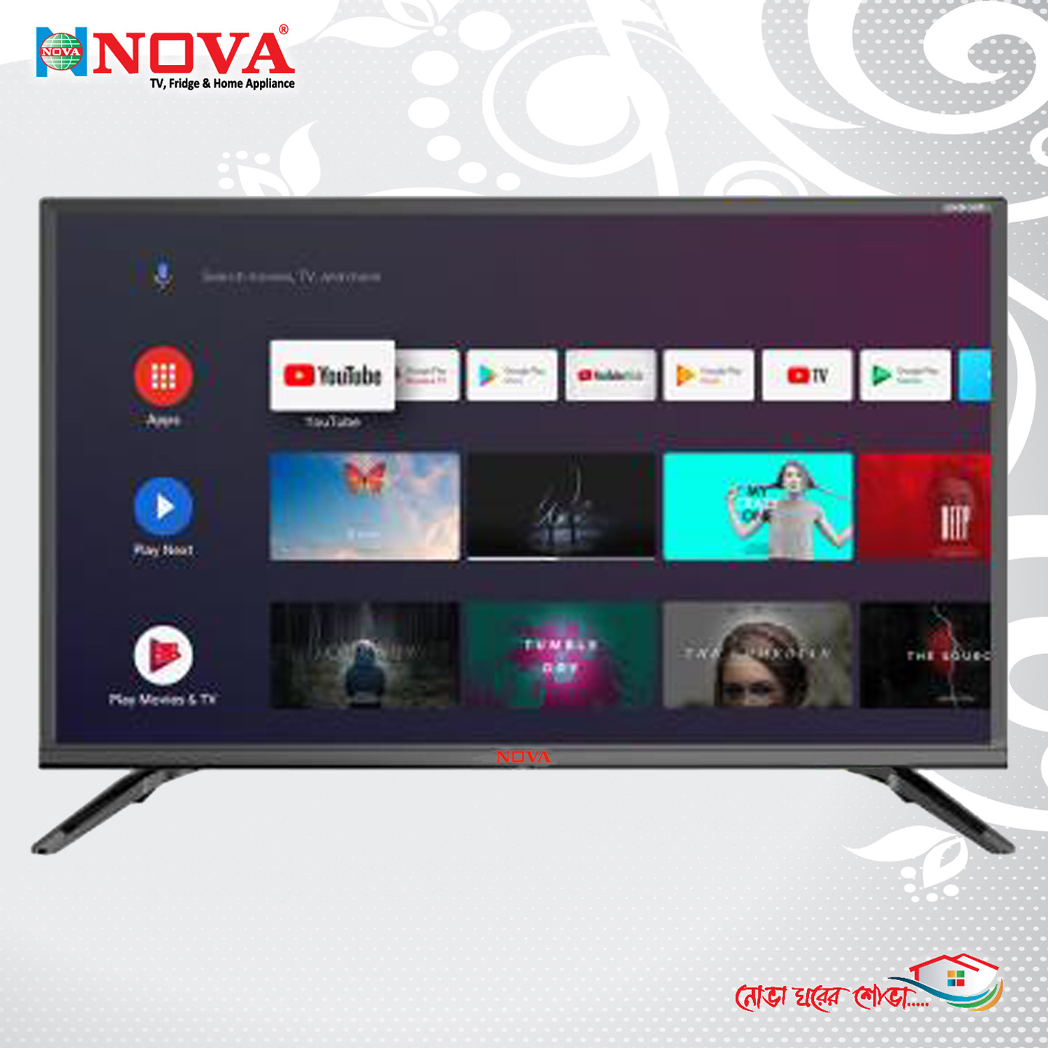 NOVA 32" Android LED TV  NV – 3237 GVR Voice Control