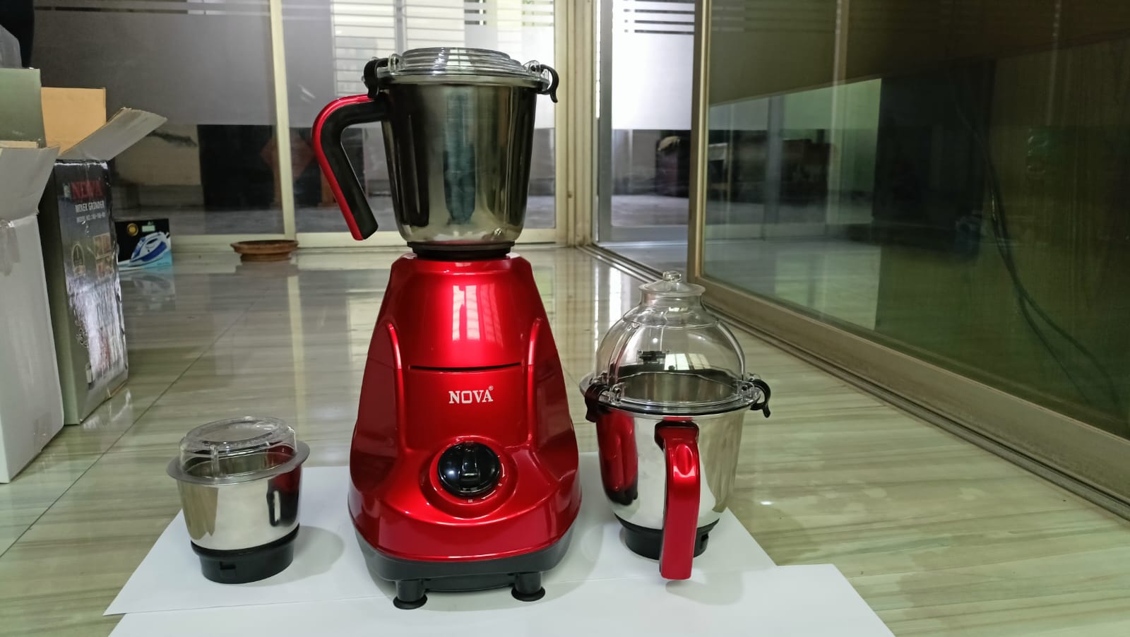 NOVA Mixer Grinder NV-166-RV – 975W 3-in-1 Powerful Kitchen Blender