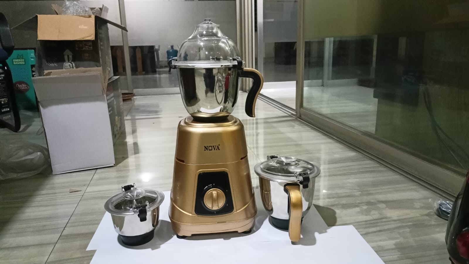 NOVA Mixer Grinder NV-169-RV  ।। 1350W 3-in-1 Premium Gold Heavy Duty Blender