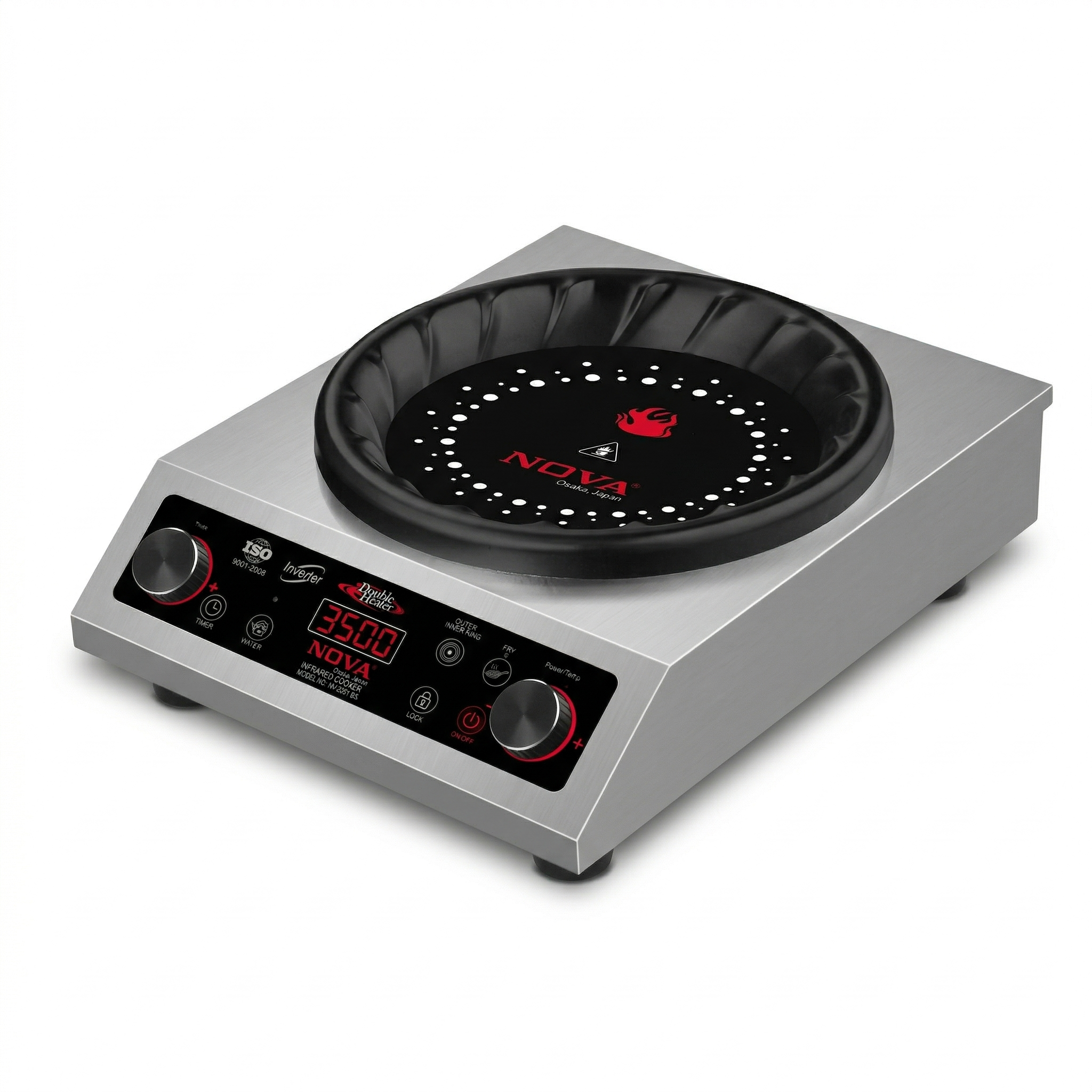 NOVA Infrared Cooker NV-1235-SS – 3000W Double Heater (Inverter Friendly)